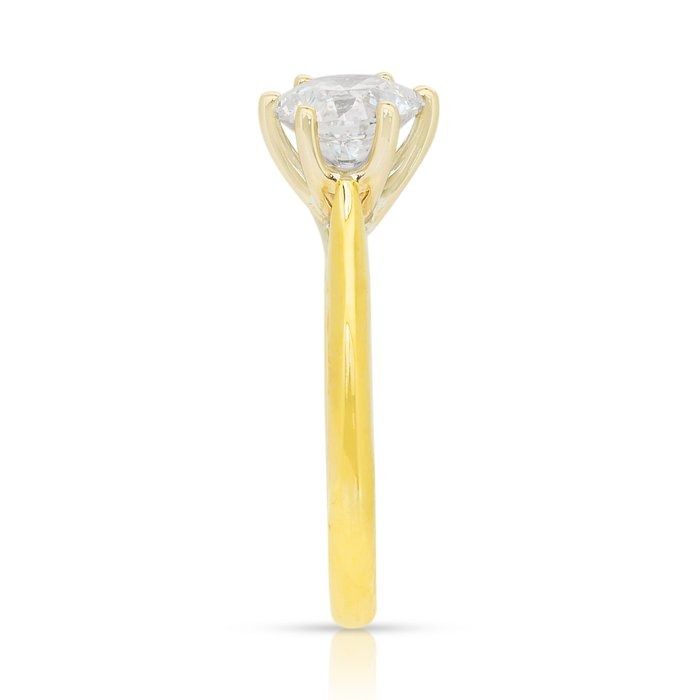 Classic 1.01ct Diamond Solitaire Ring in 18k White & Yellow Gold - IGI Certified