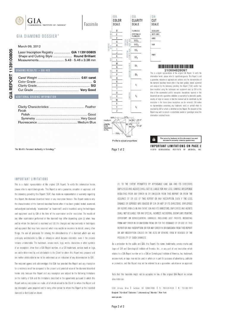 Classic 1.22ct Diamond Stud Earrings in 18K Yellow Gold - GIA Certified