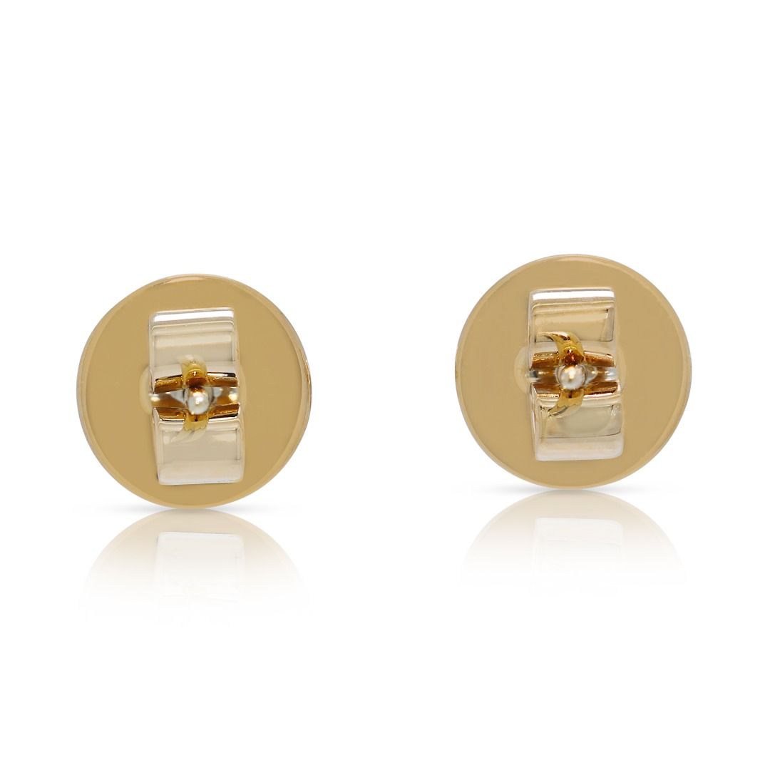 Classic 1.22ct Diamond Stud Earrings in 18K Yellow Gold - GIA Certified