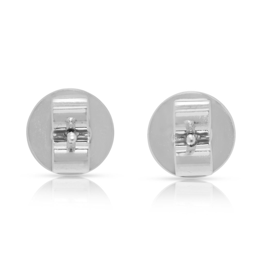 Classic 1.55ct Natural Diamond Stud Earrings in 18K White Gold