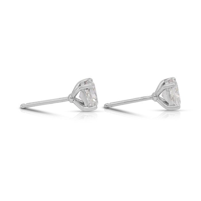 Classic 1.80ct Diamonds Stud Earrings in 18k White Gold - GIA Certified