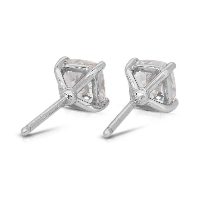 Classic 1.80ct Diamonds Stud Earrings in 18k White Gold - GIA Certified