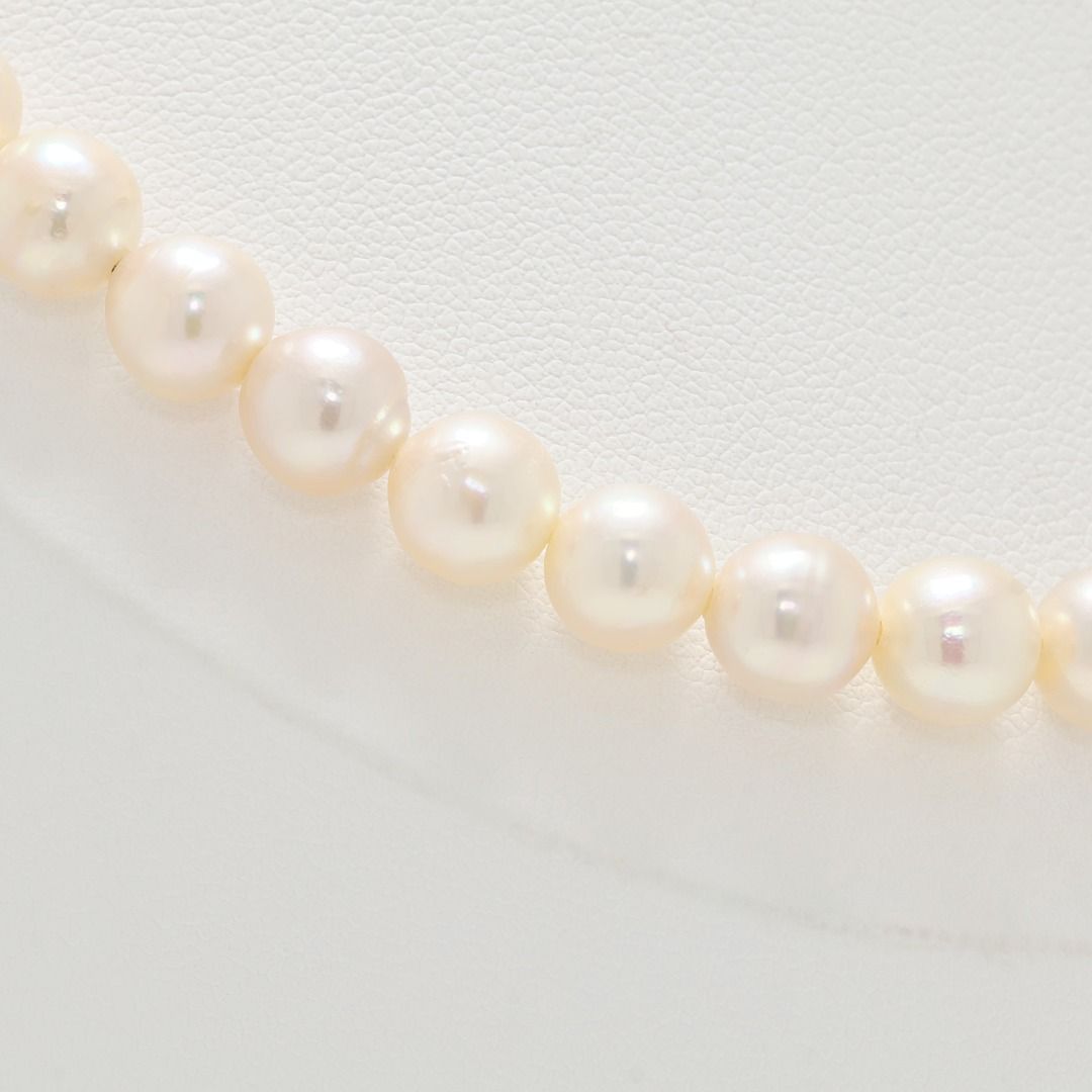 Classic 7.5mm Freshwater Pearl Necklace in 18K Yellow Gold