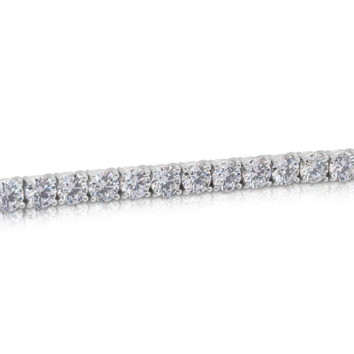 Dazzling 12.80ct Diamonds Tennis Bracelet in 18k White Gold - IGI Certified