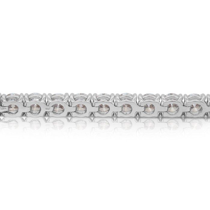 Dazzling 12.80ct Diamonds Tennis Bracelet in 18k White Gold - IGI Certified