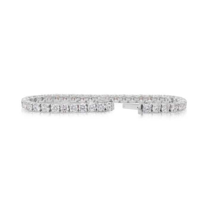Dazzling 12.80ct Diamonds Tennis Bracelet in 18k White Gold - IGI Certified