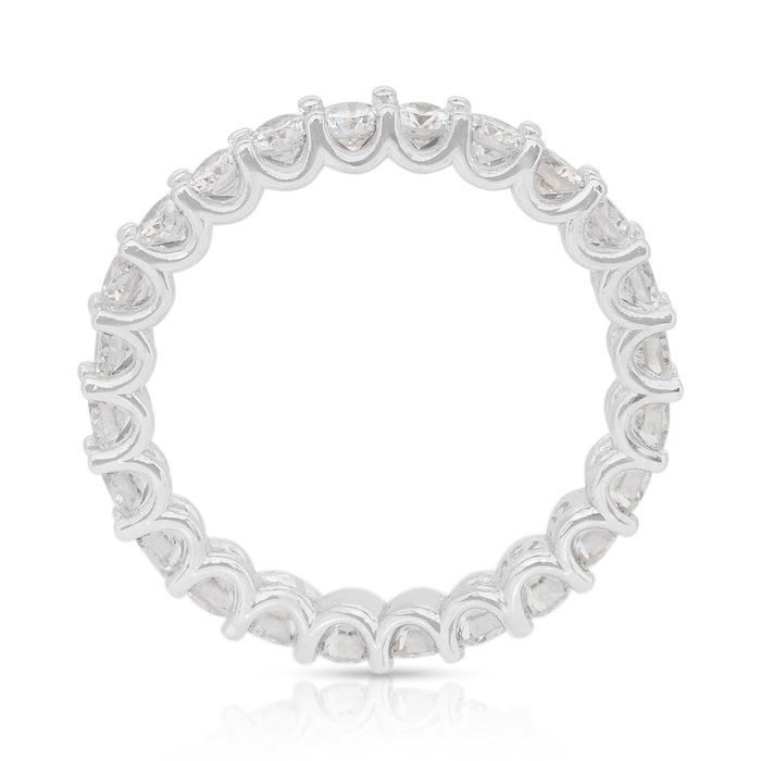 Dazzling 2.83ct Diamonds Eternity Ring in 14k White Gold - IGI Certified
