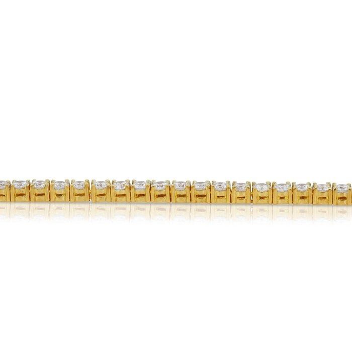 Dazzling 5.01ct Natural Diamonds Bracelet in 20k Yellow Gold - IGI Certified
