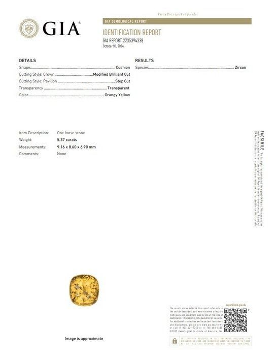 Dazzling 7.01ct Zircon and Diamonds Pave Ring in 14k Yellow Gold - GIA Certified