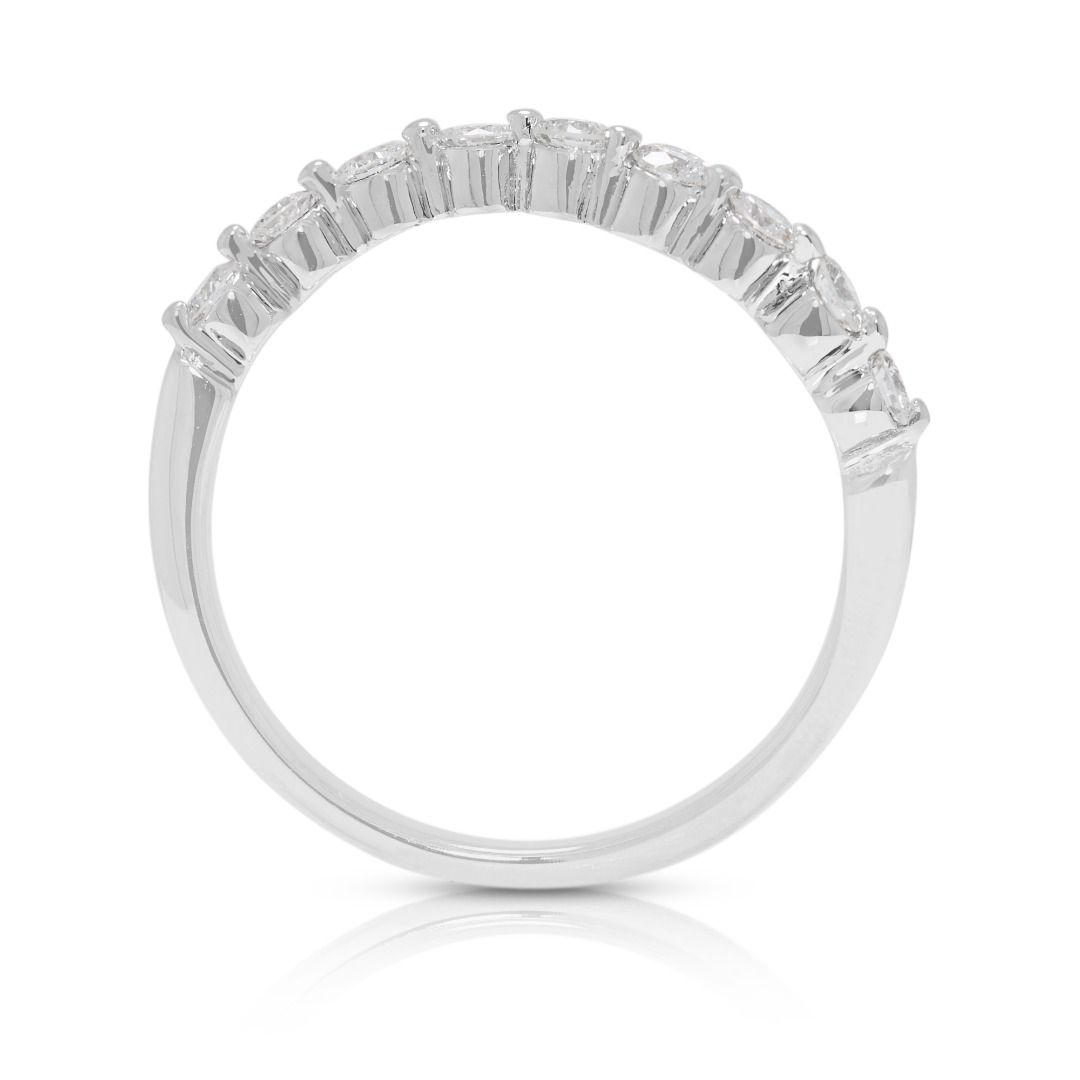 Delicate 0.31ct Natural Diamond Ring in 18K White Gold by Gold Heart