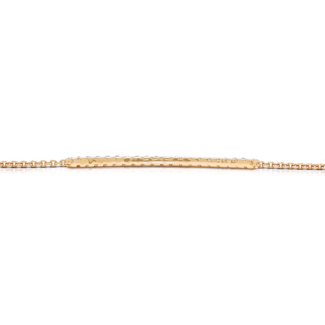 Delicate 0.50ct Diamond Line Bracelet in 18K Rose Gold