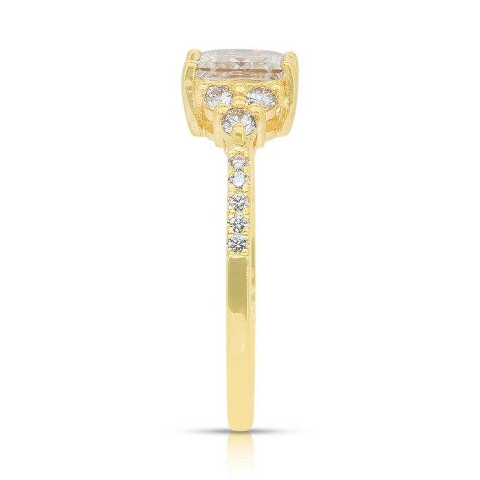 Elegant 1.36ct Diamonds Ring in 18k Yellow Gold - IGI Certified