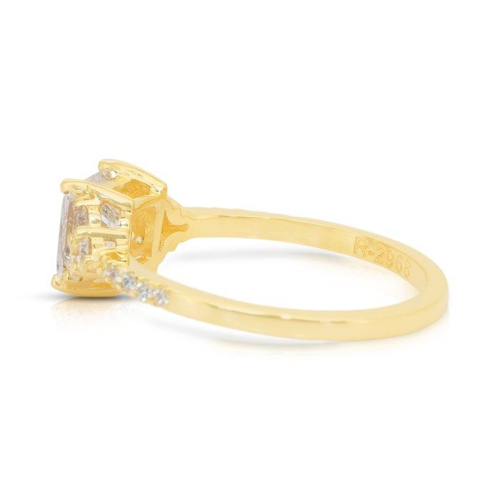 Elegant 1.36ct Diamonds Ring in 18k Yellow Gold - IGI Certified