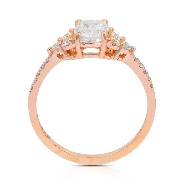Elegant 1.37ct Diamonds Ring in 18k Rose Gold - IGI Certified