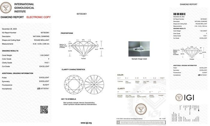 Elegant 1.48ct Diamonds Ring in 18k White Gold - IGI Certified