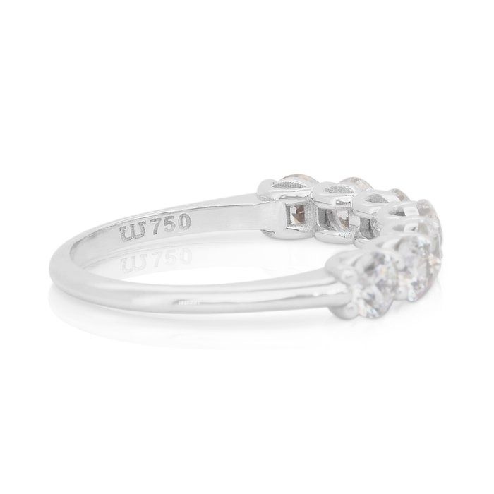 Elegant 1.51ct Diamonds 7-Stones Diamond Ring in 18k White Gold - IGI Certified