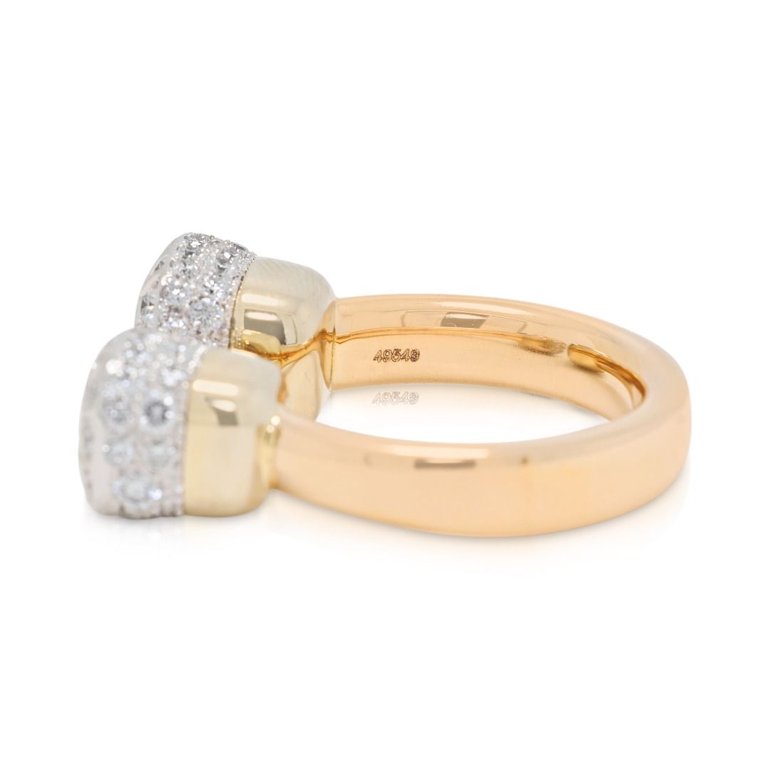 Elegant 1.94ct Natural Diamond Pomellato Nudo Ring in 18K Two-Tone Gold (New)