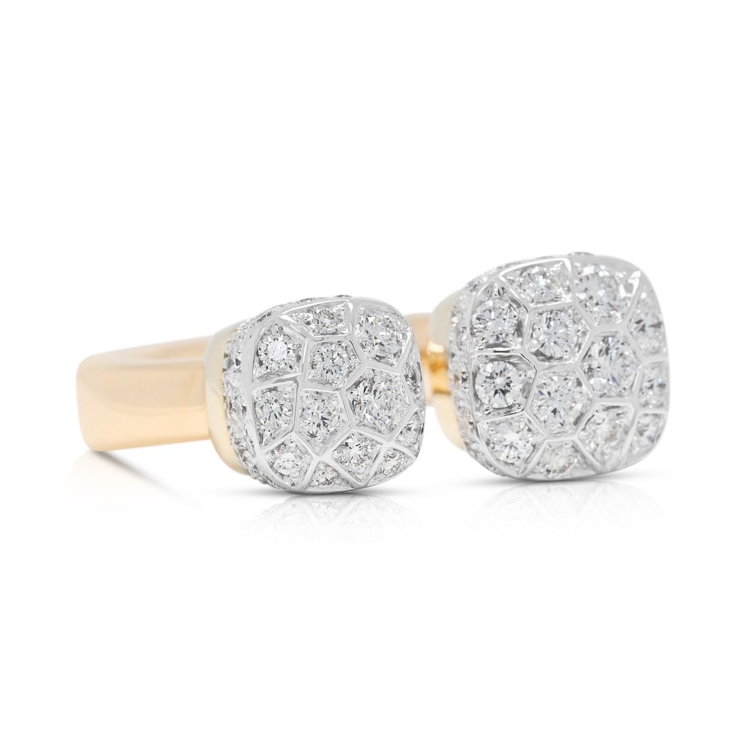 Elegant 1.94ct Natural Diamond Pomellato Nudo Ring in 18K Two-Tone Gold (New)