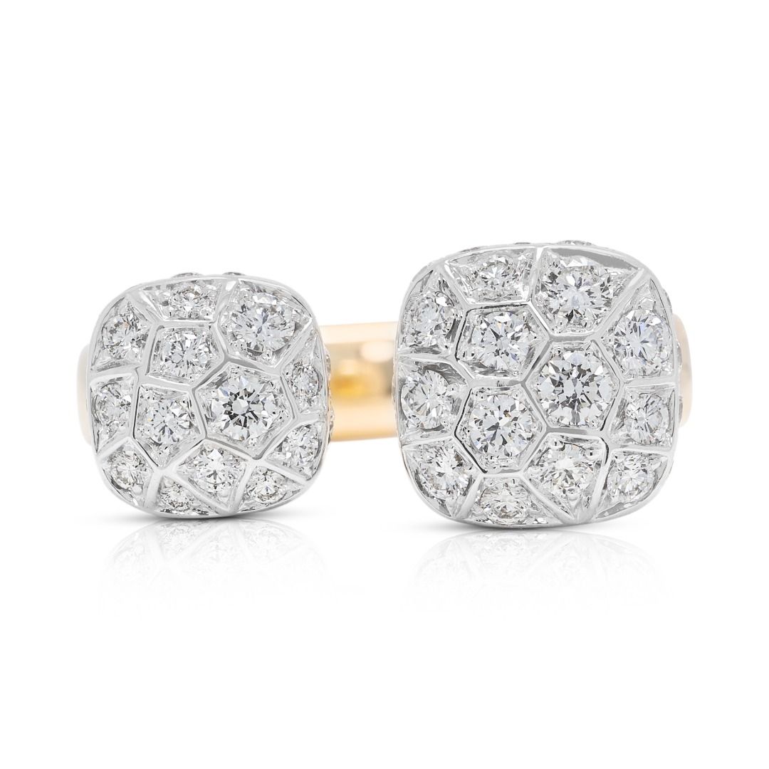 Elegant 1.94ct Natural Diamond Pomellato Nudo Ring in 18K Two-Tone Gold (New)