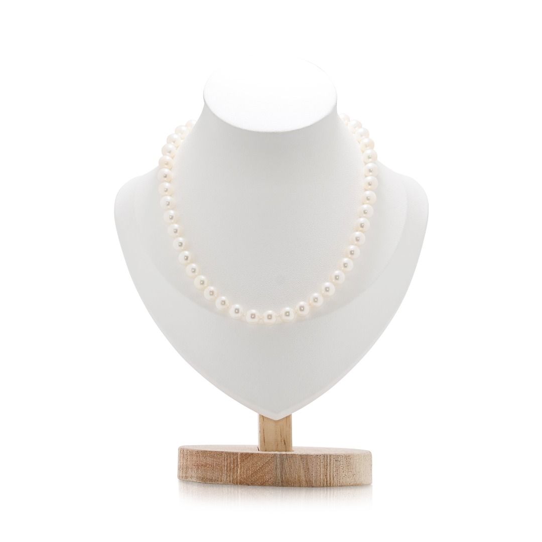 Elliott and Carmen 6.88 to 7.01mm Akoya Pearl Necklace in 14K White Gold (new-unworn)