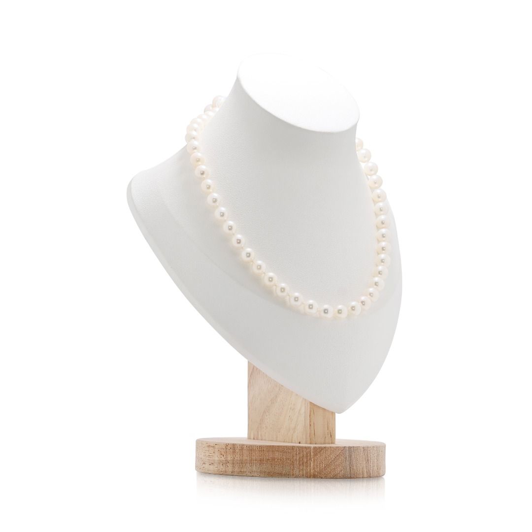 Elliott and Carmen 6.88 to 7.01mm Akoya Pearl Necklace in 14K White Gold (new-unworn)