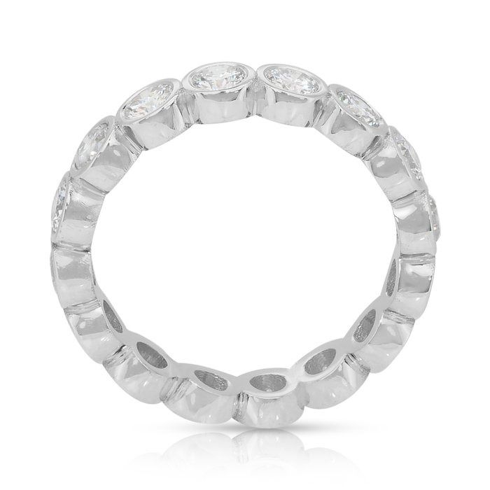 Exquisite 1.75ct Diamonds Eternity Ring in 18k White Gold - IGI Certified