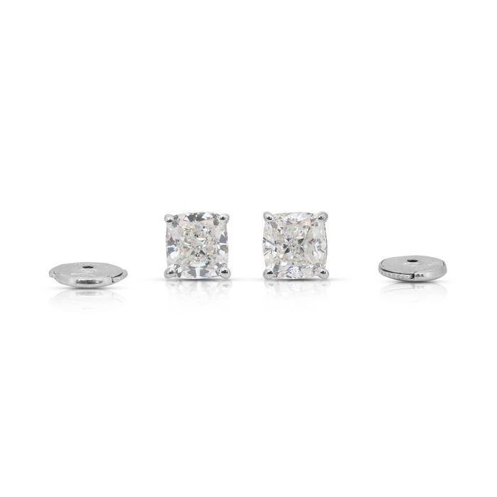 Exquisite 2.02ct Diamonds Stud Earrings in 18k White Gold - IGI Certified