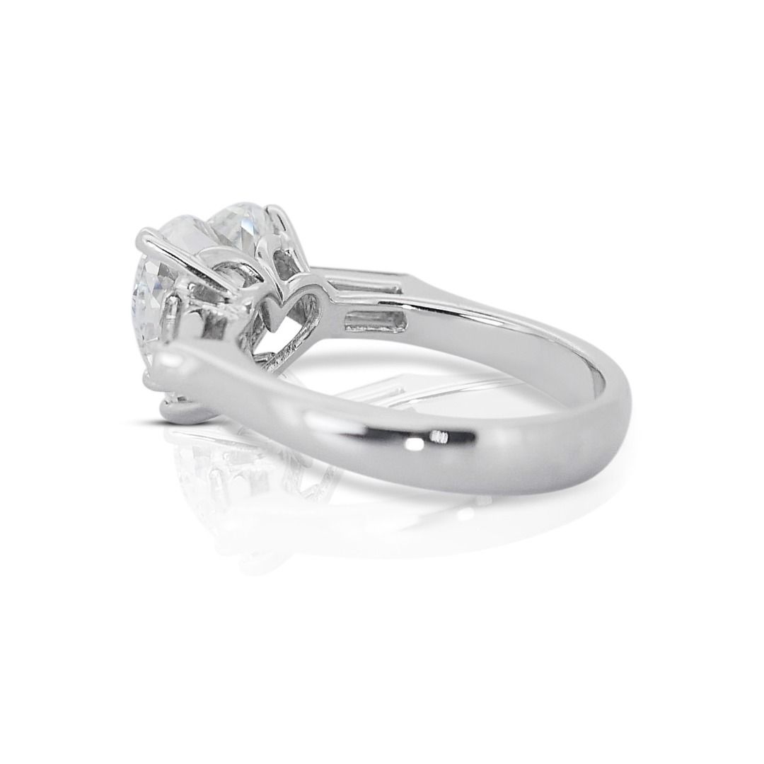 Exquisite 2.53-carat Heart Brilliant Natural Diamond Ring - IGI Certificate