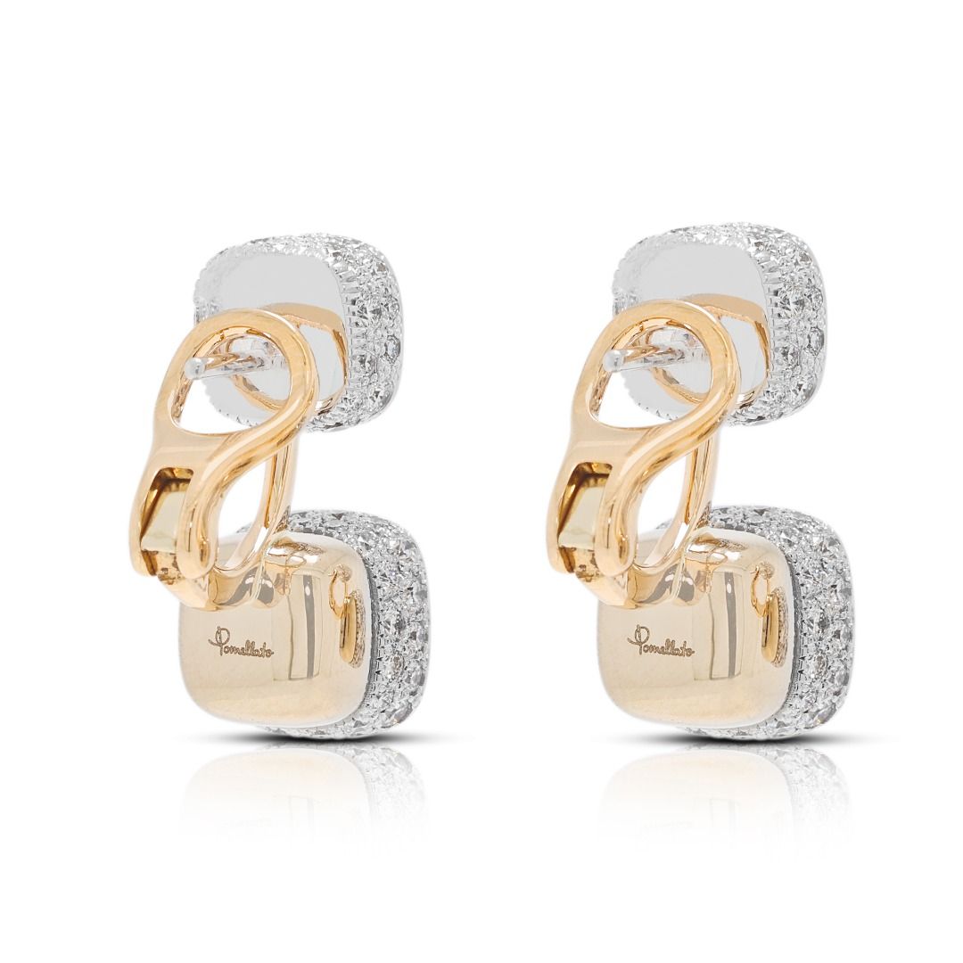 Exquisite 3.65ct Diamond Pomellato Nudo Earrings in 18K Two-Tone Gold (New)