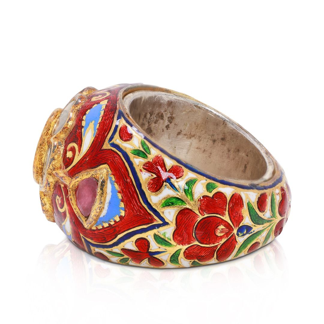 Exquisite 3ct Ruby & Round Brilliant Diamond Mix Ring in 9K White Gold