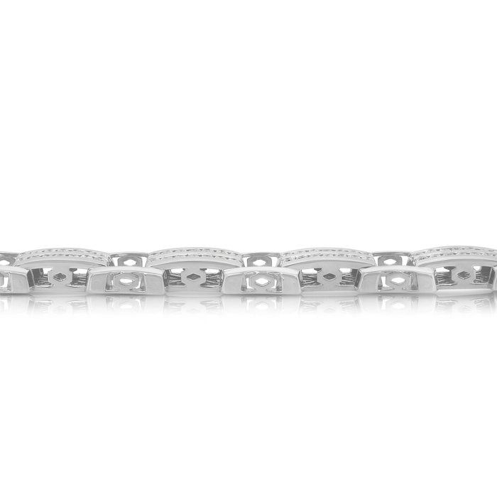 Exquisite 4.01ct Diamonds Bracelet in 14k White Gold - IGI Certified