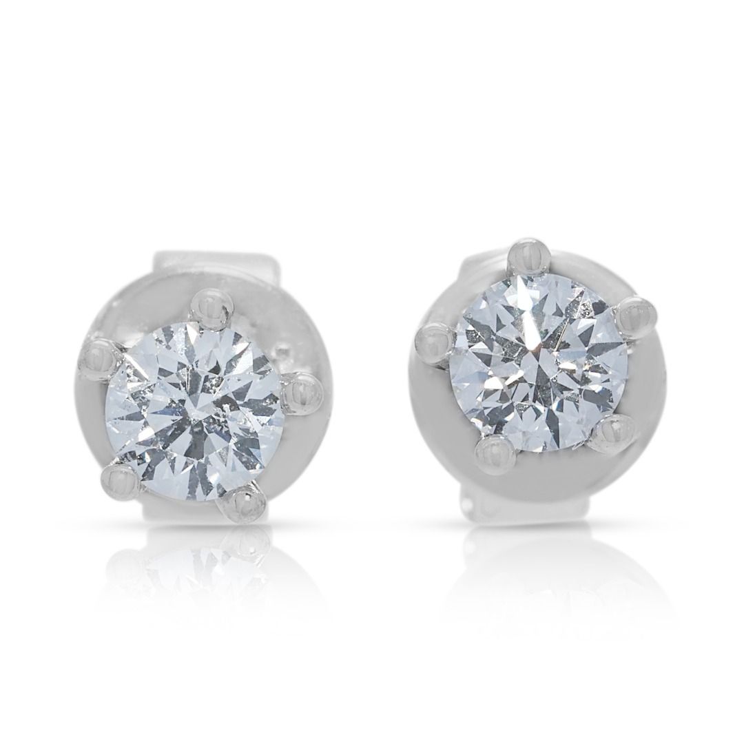 Fierce 0.36ct Diamond Solo Stud in 18K White Gold