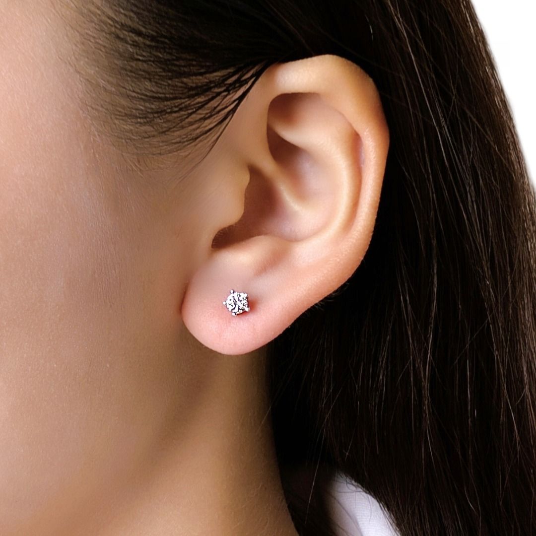 Fierce 0.36ct Diamond Solo Stud in 18K White Gold