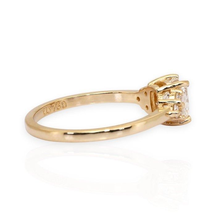GCI Certified 1.22ct Diamonds 7-Stone Ring in 18k Yellow Gold