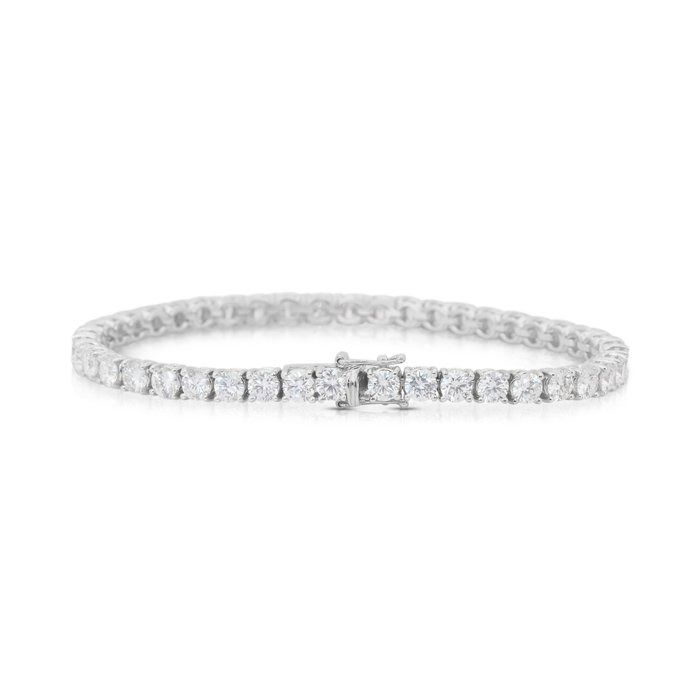 Graceful 9.50ct Diamonds Tennis Bracelet in 18k White Gold - IGI Certified