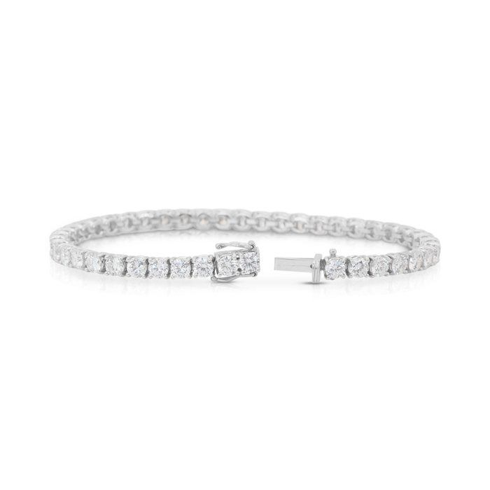 Graceful 9.50ct Diamonds Tennis Bracelet in 18k White Gold - IGI Certified