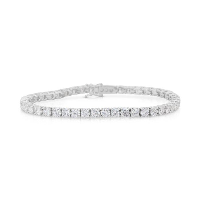 Graceful 9.50ct Diamonds Tennis Bracelet in 18k White Gold - IGI Certified