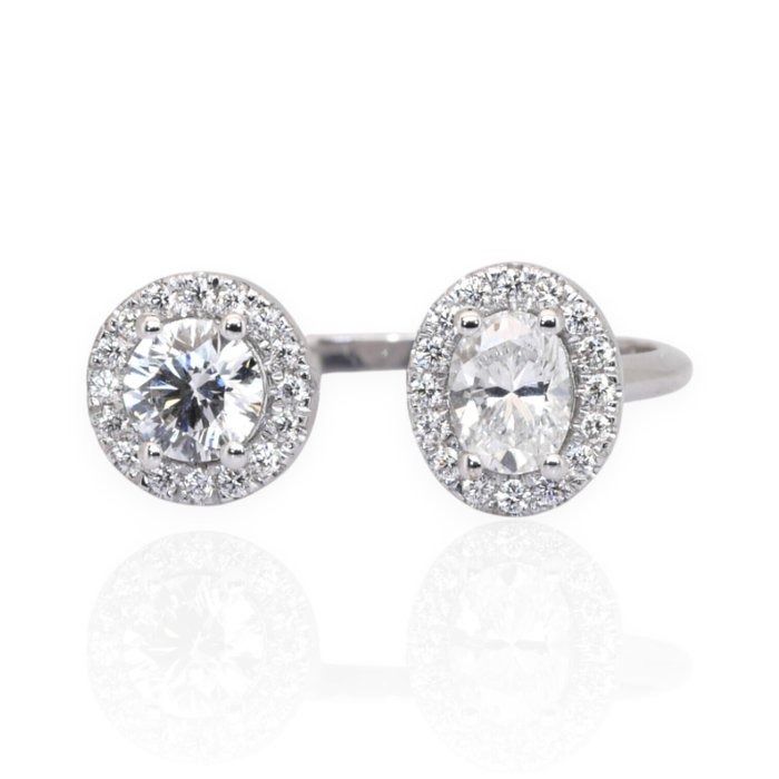 IGI Certified 1.21ct Diamonds Ring in 18k White Gold