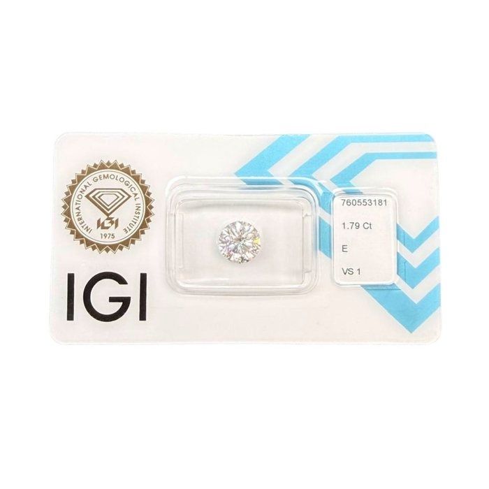 IGI Certified 1.79ct Round-Shaped Diamond