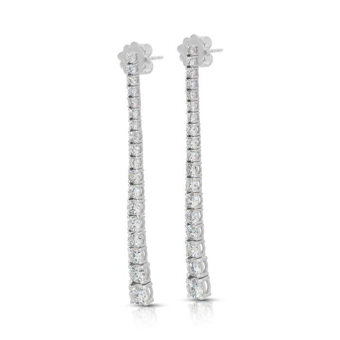 IGI Certified 2.16ct Diamonds Drop Earrings in 18k White Gold