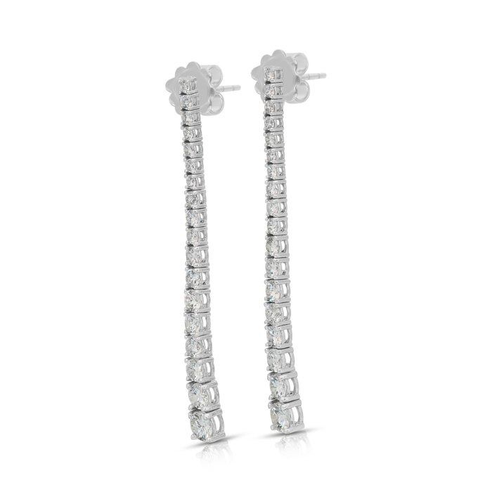 IGI Certified 2.16ct Diamonds Drop Earrings in 18k White Gold