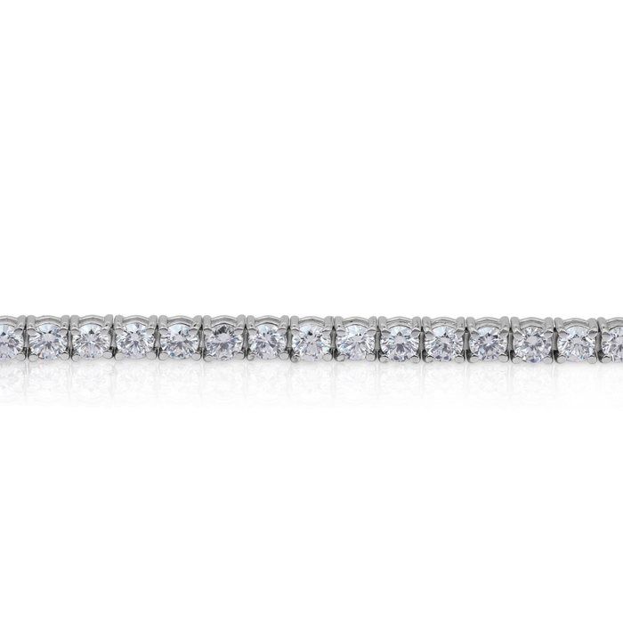 IGI Certified 3.88ct Diamonds Tennis Bracelet in 18k White Gold