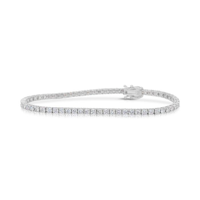 IGI Certified 4.03ct Diamonds Bracelet in 18k White Gold