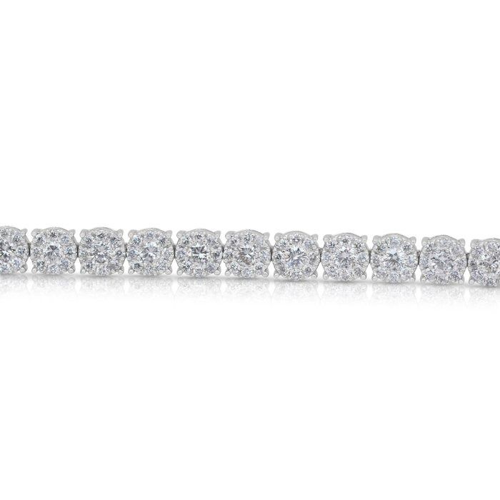 IGI Certified 4.03ct Diamonds Tennis Bracelet in 18k White Gold