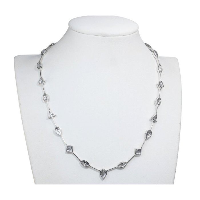 IGI Certified 4.86ct Diamonds Necklace in 18k White Gold