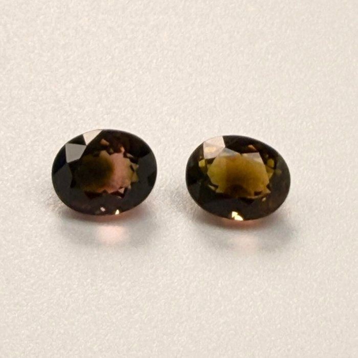 IGI Certified 5.17ct Pair of Oval-Shaped Tourmalines