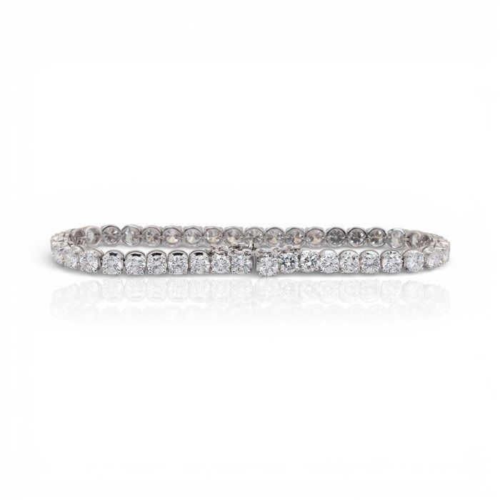 IGI Certified 8.88ct Diamonds Bracelet in 14k White Gold