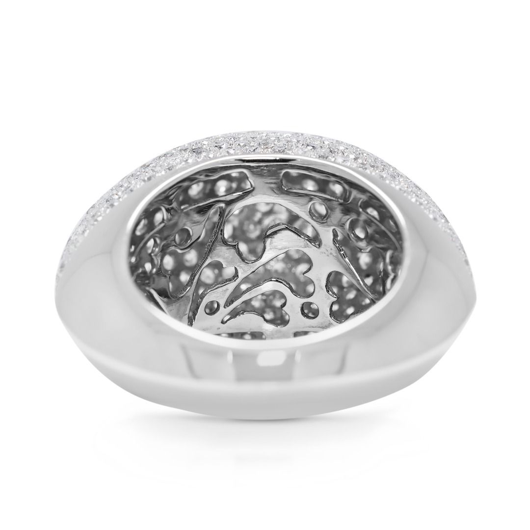 Impressive 5.3ct Natural Diamonds Ring in 18K White Gold