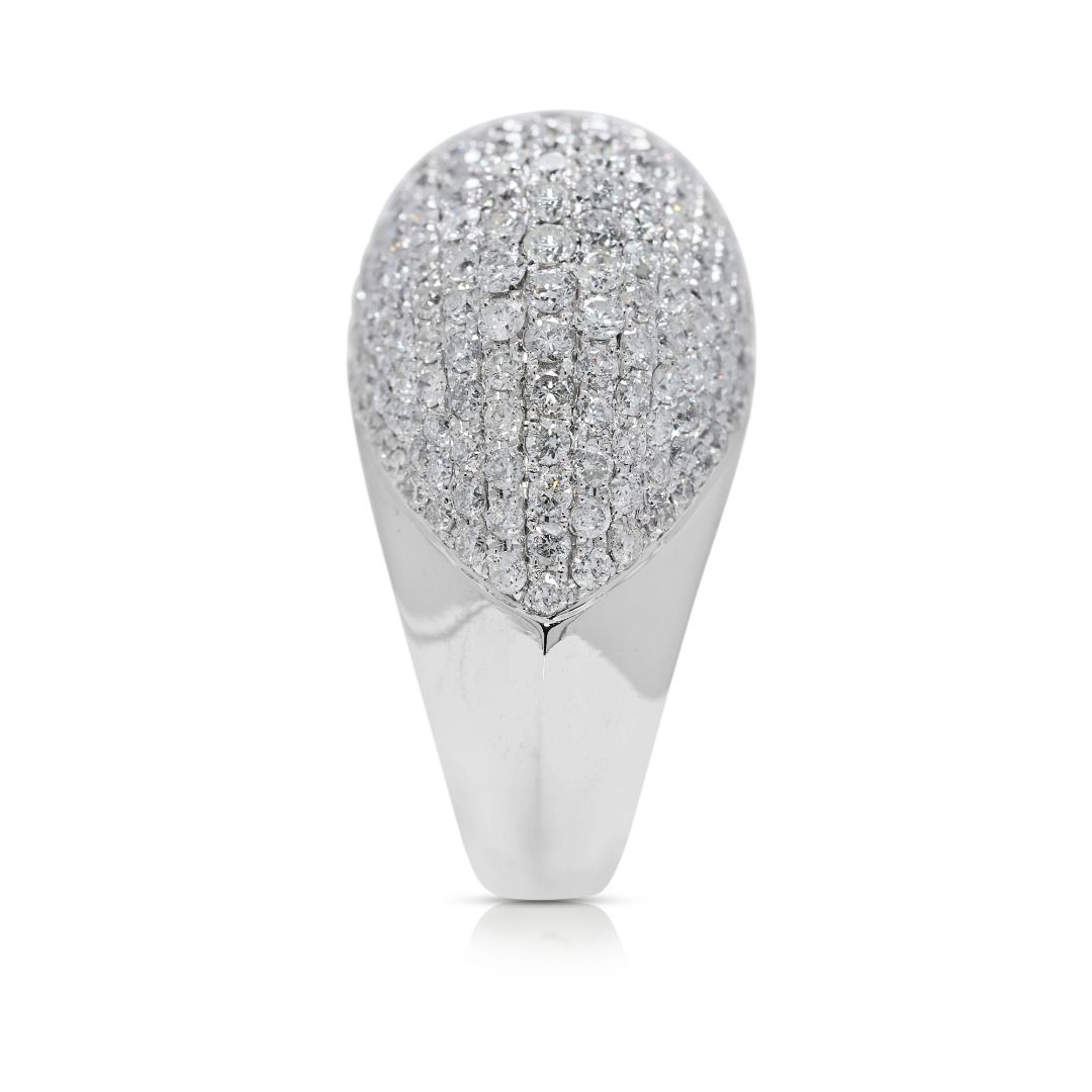 Impressive 5.3ct Natural Diamonds Ring in 18K White Gold