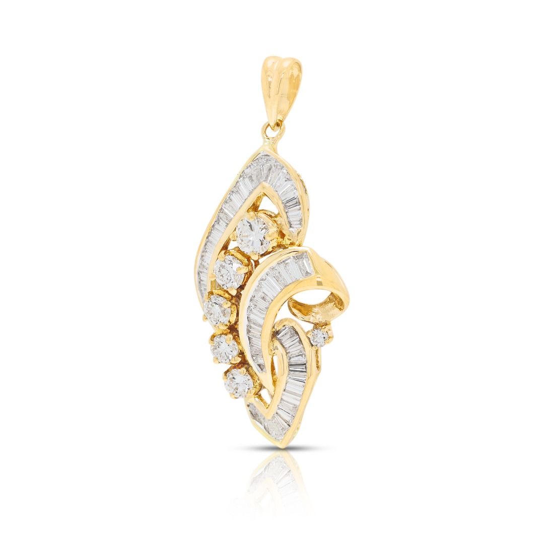 Intricate 0.60ct Diamond Pendant in 20K Yellow Gold